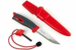 Нож для выживания с огнивом Swedish FireKnife red