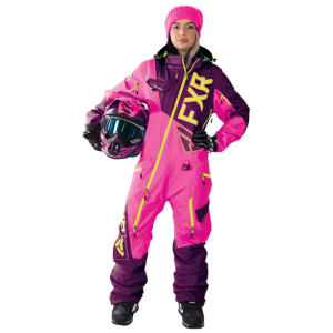 Комбинезон жен лег FXR Ranger Instinct, Wine/Elect pink/ Hi-Vis 2