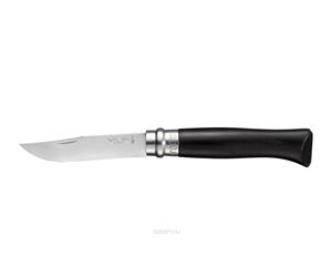 Нож Opinel N8 сталь, полированный клинок, эбеновое дерево, футляр